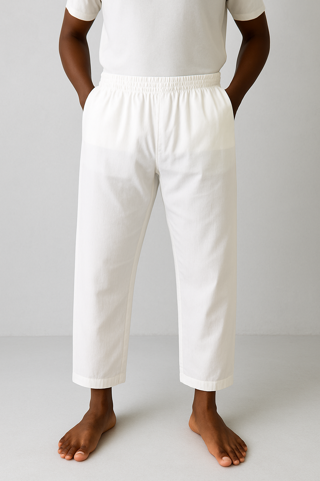 سروال جلابية سوداني أبيض