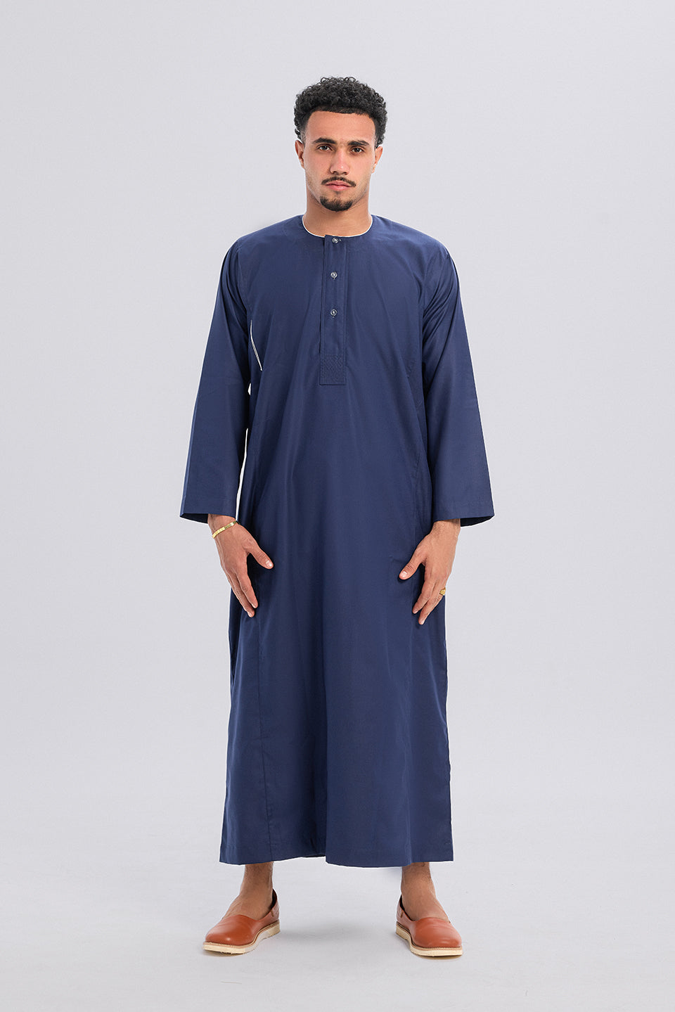 جلابية سودانية الأنيق كحلية