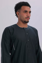 جلابية سودانية الأنيق زيتية