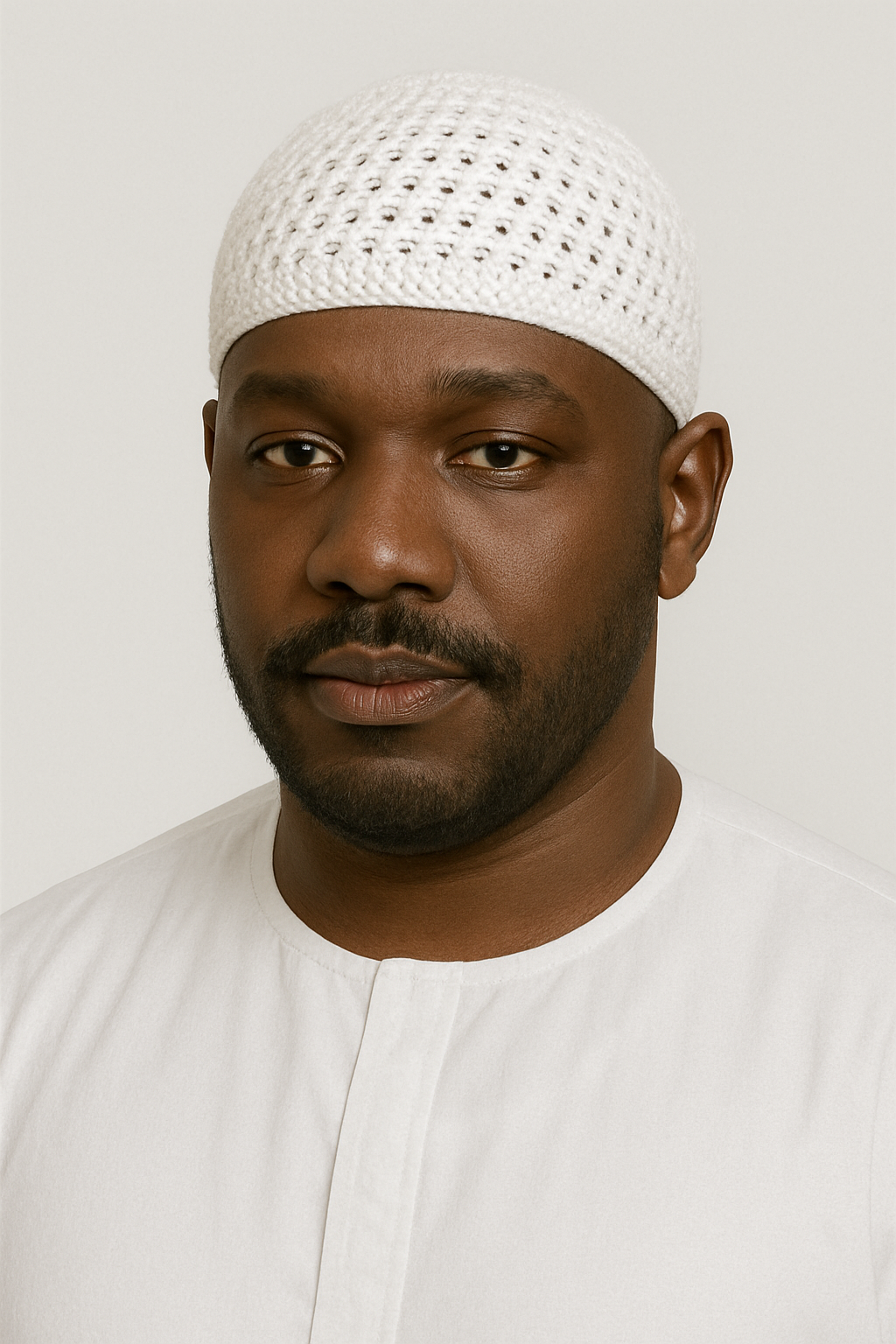 طاقية كروشيه سادة