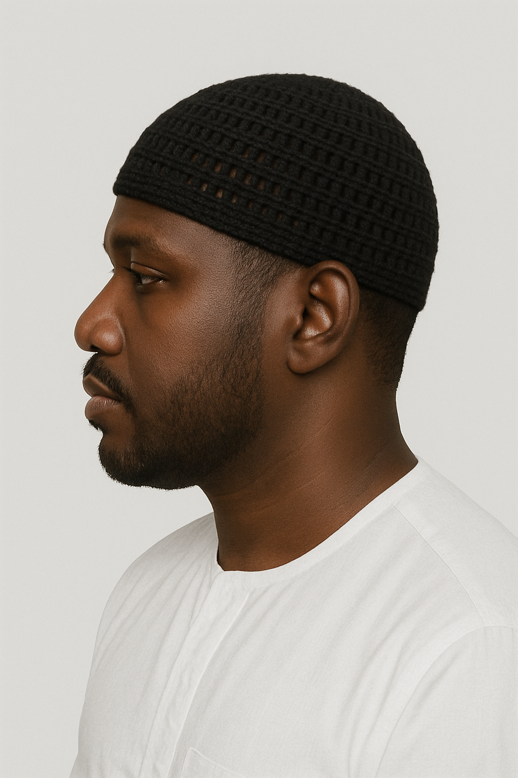 طاقية كروشيه سادة