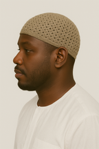 طاقية كروشيه سادة