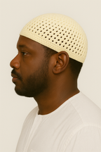 طاقية كروشيه سادة