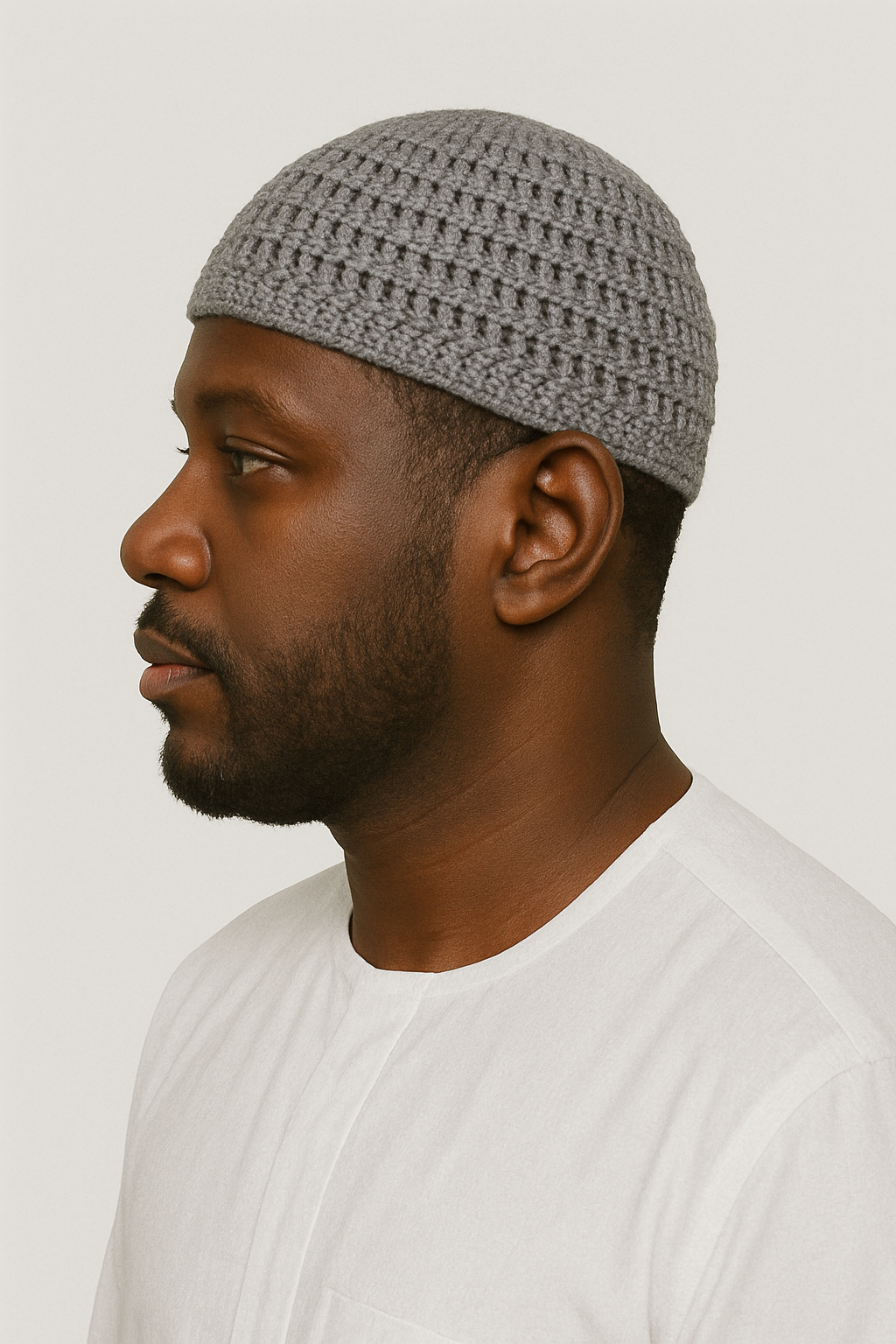 طاقية كروشيه سادة