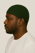 طاقية كروشيه سادة