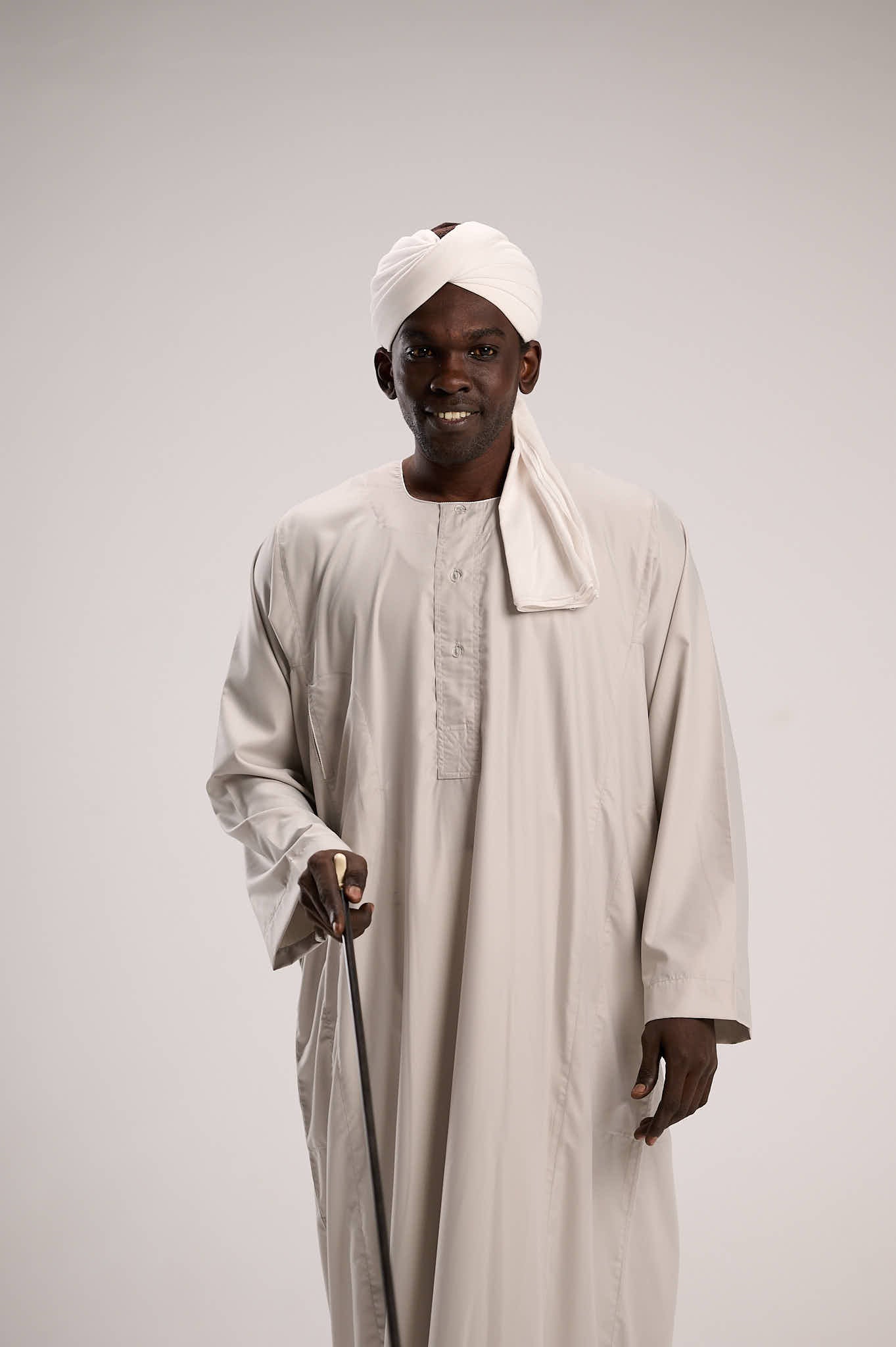 جلابية سودانية كلاس رمادية