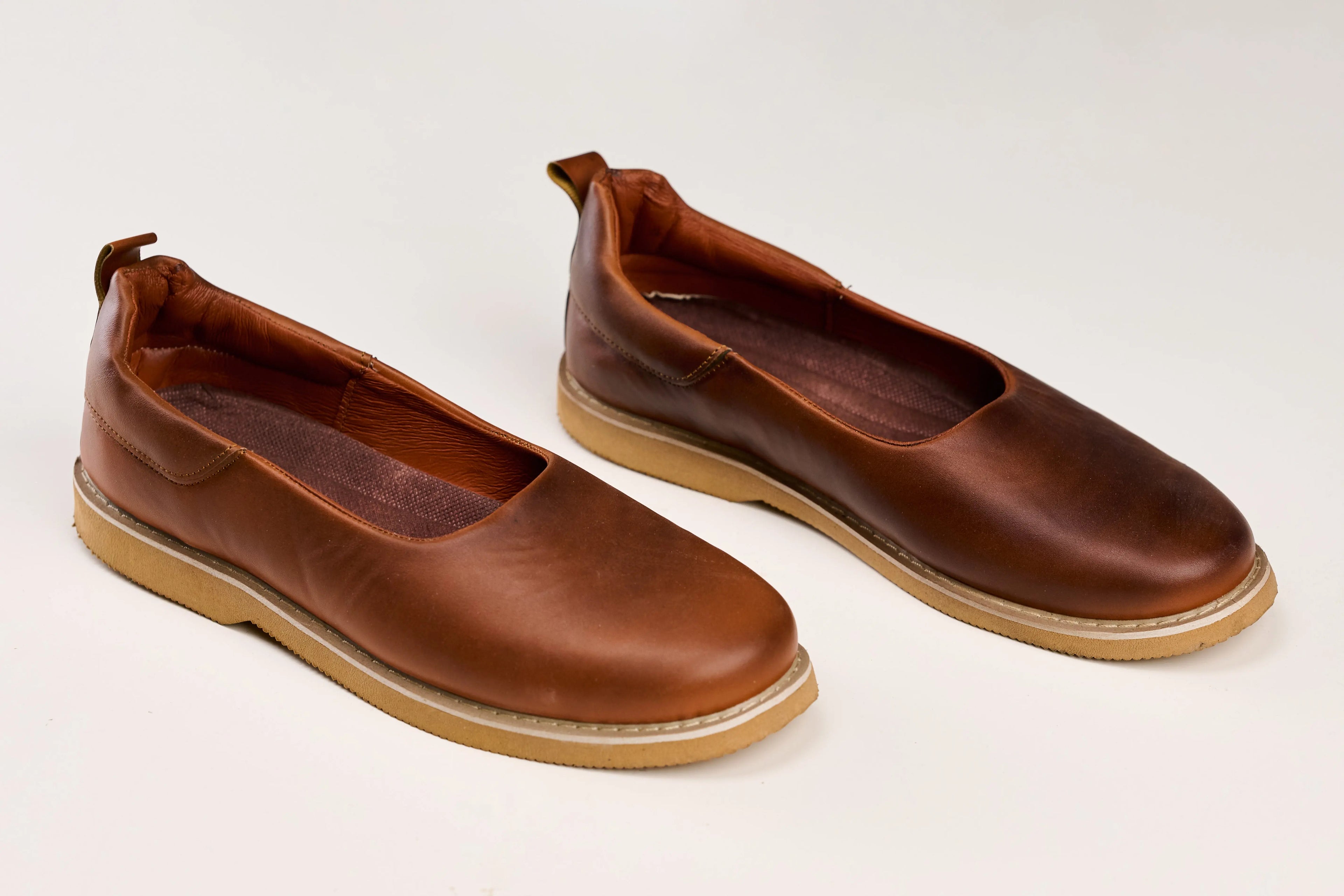 مركوب جلد بني محروق